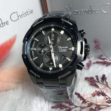 Original 100%!! Alexandre Christie Pria AC 6523 / AC6523 Full Black Garansi Resmi 1 tahun