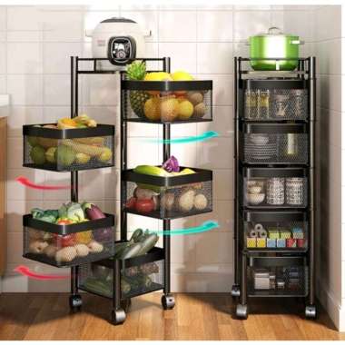 Rak Dapur MultiFungsi Tanpa Instalasi / Rak Sayur Rak Buah Rak Susun