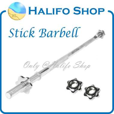 Stick Barbel Dumbell Solid Bar Barbell Stik Lurus Straight Bar Fitnes 200cm 2.5cm