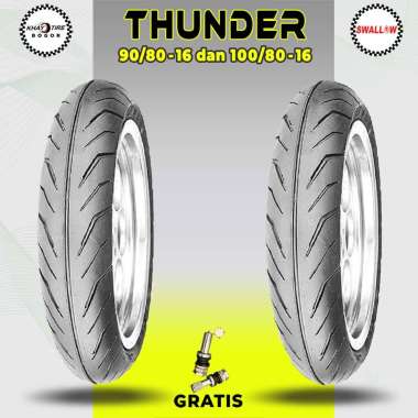 Paket Ban Tubles Motor Bebek Ring 16 SWALLOW THUNDER 90/80 dan 100/80-16