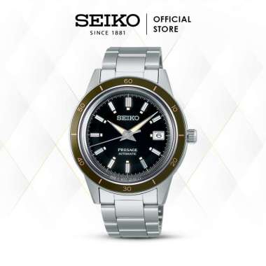 Seiko Presage SRPG07J1 Style 60s Automatic Black Dial Stainless Steel Strap
