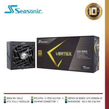 SEASONIC VERTEX GX-850 | PSU 850W 80+ Gold PCIe 5.0 Fully Modular
