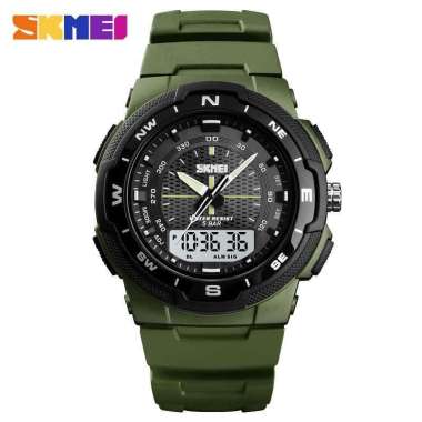 Jam Tangan Analog Digital Pria 1454 Aneh Pria Terbaru Hitam Casual Jarum Divigo Tamgan Tali Tangam T