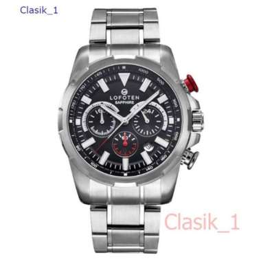Original 100%!! Jam Tangan Pria LOFOTEN 6510 F-6510 Sapphire Silver Hitam