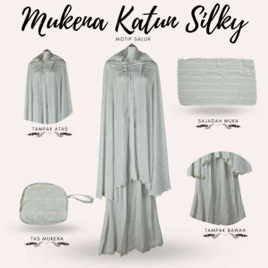 mukena dewasa 2 in 1 bahan katun silky harga terjangkau kualitas bagus