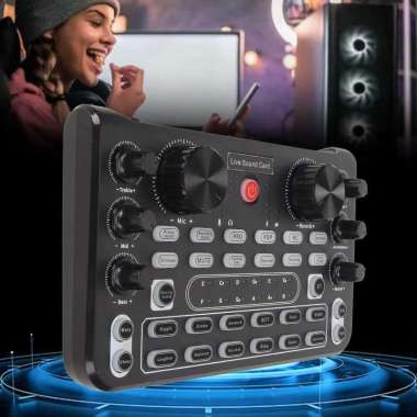 ZUNATE Mixer Audio External Sound Card Live Bluetooth 16 Effect S6 Sound Soundcard Mixer Type C Port