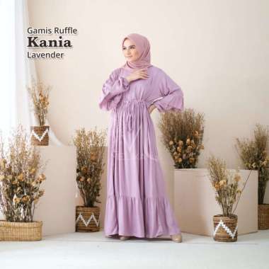 Melika - Gamis / Long Home Dress Rayon Ruffle Kania LAVENDER