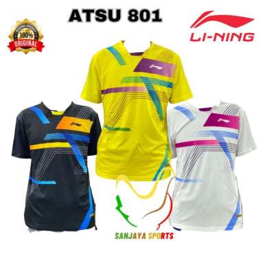 BAJU LINING BADMINTON Jersey Lining ATSU801 ATSU 801 ORIGINAL M WHITE