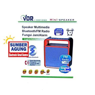 VDR Speaker Multimedia Jam Alarm VENUS V3900BT Koneksi Bluetooth Bisa Menjawab Panggilan Telpon Lang