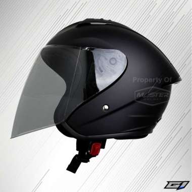 Helm GM G1 SOLID Helm Half Face SNI - L BLACK DOFF