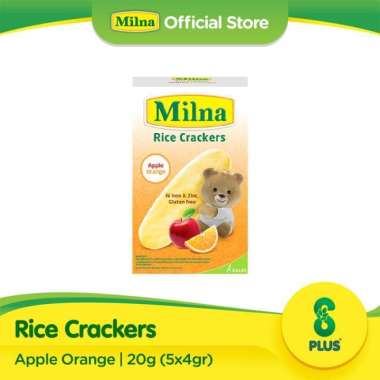 Promo Harga Milna Rice Crackers Apple Orange 5 pcs - Blibli