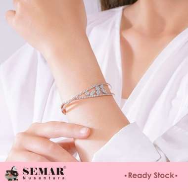 Gelang Emas Jenna Rose White Gold 17K Semar Nusantara