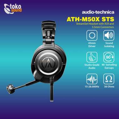 Audio Technica ATH-M50xSTS StreamSet Streaming Headset Original