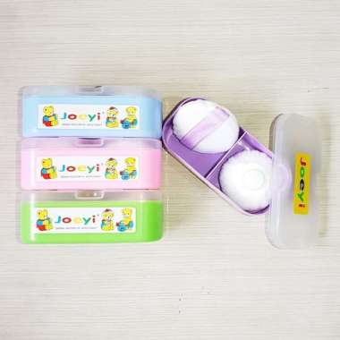 Joeyi Tempat Bedak Bayi Anti Pecah dobel puff boy