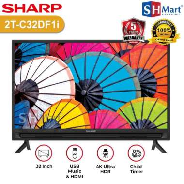 TV SHARP 32 INCH 2T-C32EG1i / 2T-C32DF1i SMART ANDROID TV 32EG1I / 32DF1i GARANSI RESMI SMART TV