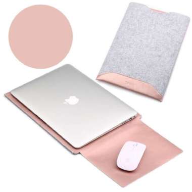 Tas Laptop/Softcase Laptop Macbook microfiber Sleeve Case pink