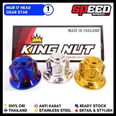 Mur Head 17 Topi Mur Probolt Thailand Stainless King Nut Gold