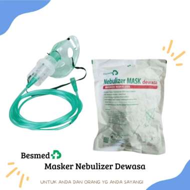 BESMED - Nebulizer Mask Dewasa / Masker Nebulizer Dewasa / Nebu Mask