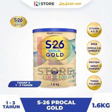 S-26 Procal Gold Tahap 3 Rasa Vanila Kemasan 1600Gr Susu Pertumbuhan 1-3 Tahun/S26 Procal Gold Tahap