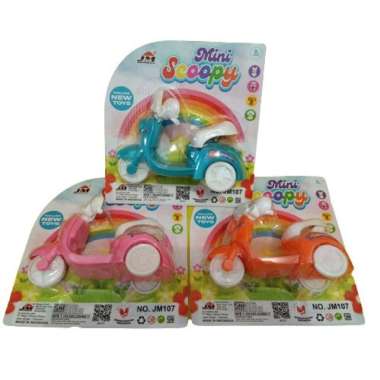 Mainan Edukasi Anak Motor mini scoopy bonceng boneka mainan anak motr vespa scoopy Jm107-1