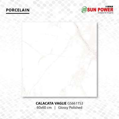 Granit Lantai Glossy Polished - Calacata Vaglie | Sun Power 120x60