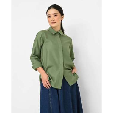 Geulis.id DAILY SHIRT BASIC SERIES KEMEJA PUTIH / KEMEJA KERJA / KEMEJA ANTIKUSUT (12 warna) Top S A