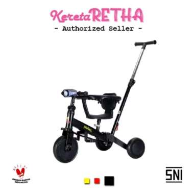 Sepeda Anak Roda Tiga Nuwa T32 PMB T 32 Balance Bike 6 in 1 T-32 Hitam