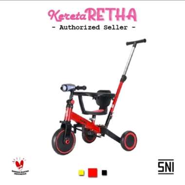 Sepeda Anak Roda Tiga Nuwa T32 PMB T 32 Balance Bike 6 in 1 T-32 Merah