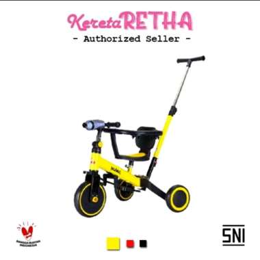 Sepeda Anak Roda Tiga Nuwa T32 PMB T 32 Balance Bike 6 in 1 T-32 Kuning