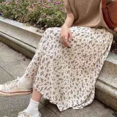 SAKURA PATTERN SKIRT FLORA SKIRT / ROK MOTIF KOREAN SKIRT/ SIERA SKIRT/ ROK FLORA SKIRT/ ROK BUNGA R