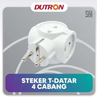 Dutron T cabang 4 colokan listrik stop kontak adapter adaptor SNI