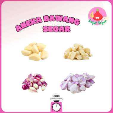 Sayur Segar - Bawang Kupas/Bawang Merah Kupas/Bawang Serut 250gr Bawang Merah Serut