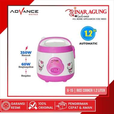 ADVANCE G-15 / G-15 MAGIC COM RICE COOKER 1.2 LITER - GARANSI RESMI G-15HELLOKITTY