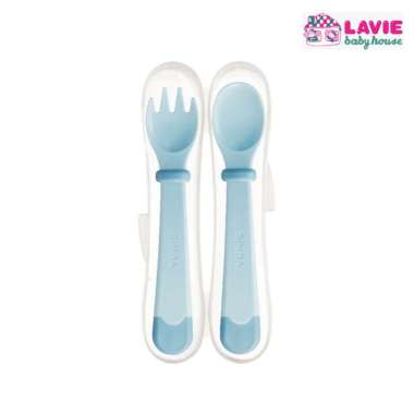 Simba Its Yummy Learning Spoon And Fork Set - Sendok makan bayi blue