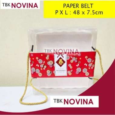 [1 LEMBAR] PAPER BELT IMLEK / PITA KERTAS KOTAK KUE CHINESE NEW YEAR BELT-47 PROSPEROUS