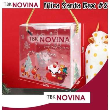 KOTAK KUE NATAL SANTA / BOX MIKA NATAL / BOX KUE MIKA MERRY CHRISTMAS SANTA RAINDEER
