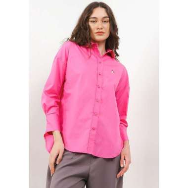 Hush Puppies Petunia Oversized Shirt Wanita 01 L Fuchsia