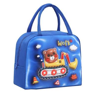 FG Tas Bekal Anak Karakter 3D Tas Penyimpanan Kotak Makan Tahan Panas Tas Bekal Makan Siang Lunch Ba