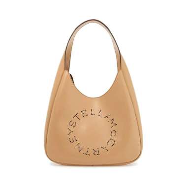 Stella Mccartney Logo Branding Hobo Tote Bag Fawn Nude