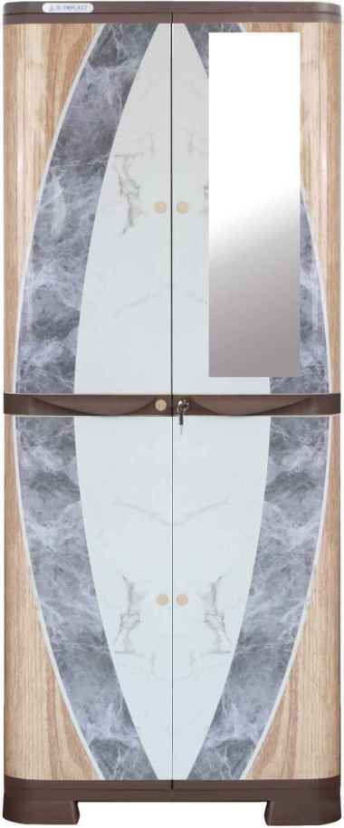 Olymplast Lemari Penyimpanan Pakaian Plastik SCOC MARBLE 2P / LEMARI PAKAIAN 2 PINTU Lemari Baju Pla