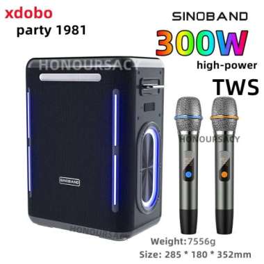 XDOBO 300WAT PARTY 1981 KARAOKE INCLUDE MIC WIRELESS 2PCS