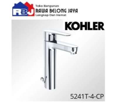 KOHLER Keran / Kran Air Wastafel July Tall Single Control / Lavatory Faucet K-5241T-4-CP / Kohler 52