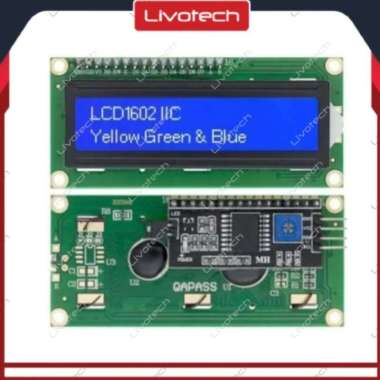 LCD I2C Display Blue 16x2 Character 1602 Background Layar Biru