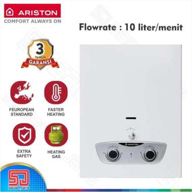 Ariston Fast R 10 liter /menit Instan Water Heater Gas LPG Pemanas Air