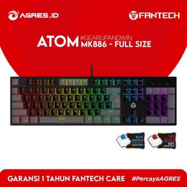 Fantech ATOM MK886 | Full Size - RGB Mechanical Gaming Keyboard Black Blue Switch