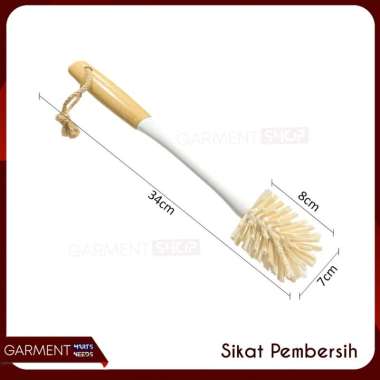 Sikat Gagang Kayu Pembersih Wastafel Dapur Dinding Kamar Mandi Kloset Brush Floor Cleaner Multifungs