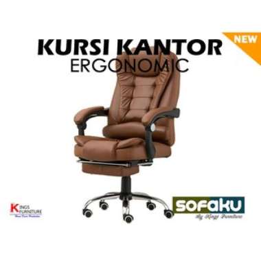 Sofaku Kursi Kantor Ergonomic - Relax Office Chair Berputar Syntethic Sofa Kantor Murah Busa Tebal