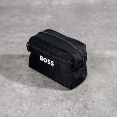 Tas HUGO BOSS CATCH LOGO WHITE BLACK POUCH 100% ORIGINAL