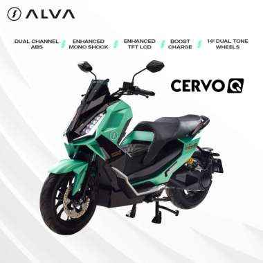 [SUBSIDI 7 JUTA] ALVA CERVO Q Sepeda Motor Listrik Black JABODETABEK