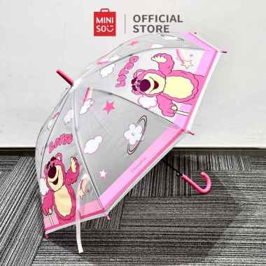 Miniso X Disney Pixar Umbrella Payung Lipat Transparant Transparan Bening Lotso Long Handle Umbrella